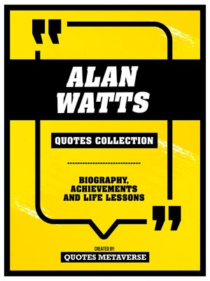 cover image of Alan Watts--Quotes Collection